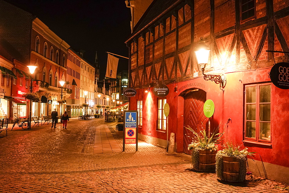 Skomakaregatan street in the old city centre, Malmo, Skane county, Sweden, Europe