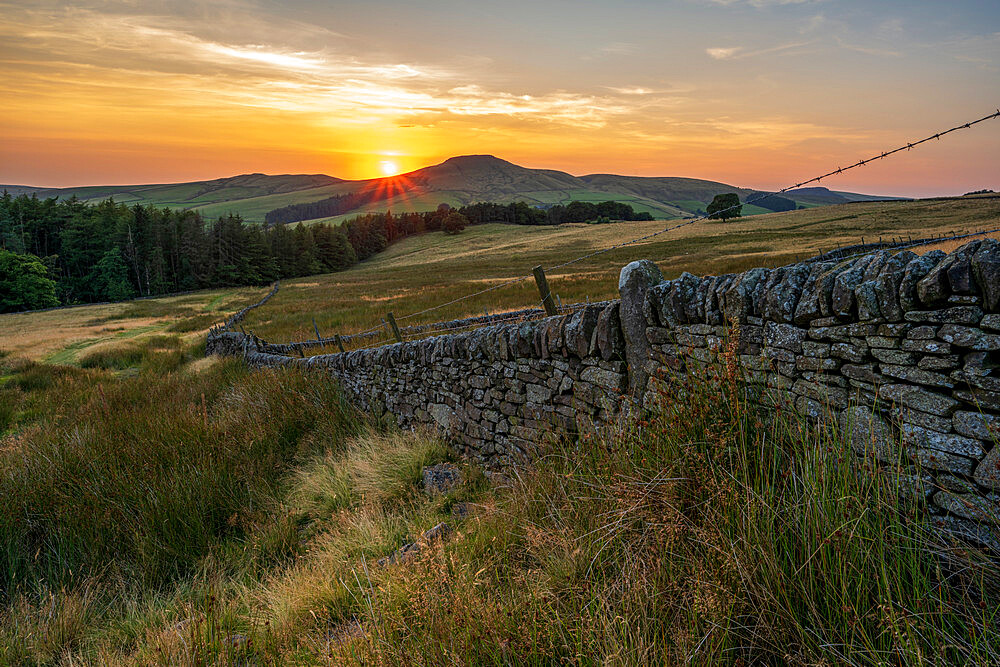 Shutlinsloe, known locally as the Cheshire Matterhorn, at sunset, Wildboarclough, Peak District, Cheshire, England, United Kingdom, Europe