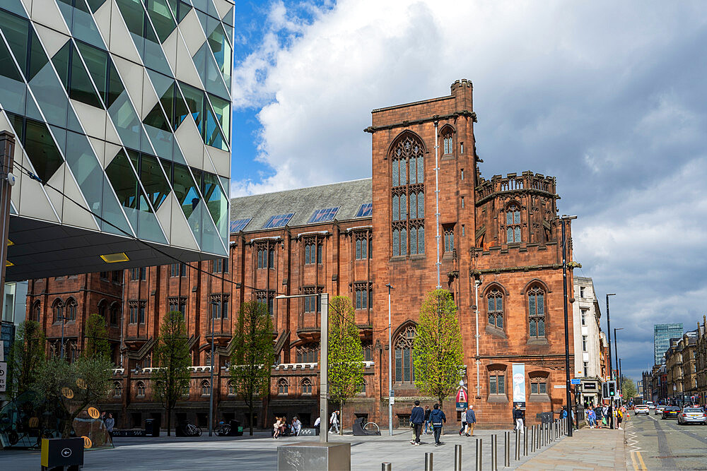 John Rylands Research Institute and Library on Deansgate, Manchester, England, United Kingdom, Europe