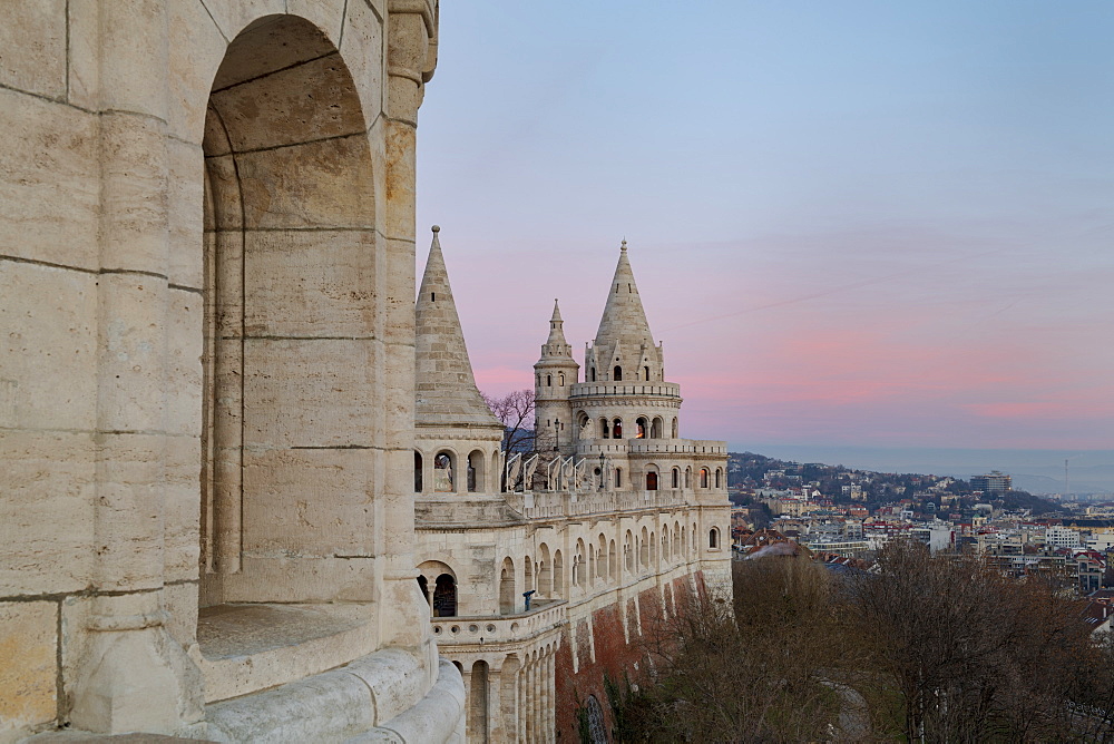 View from Fisherman's Bastion, Buda Castle Hill, Budapest, Hungary, Europe