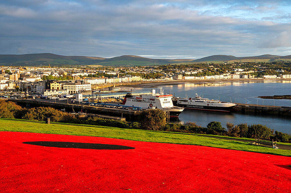 Douglas Bay and harbour, Douglas, Isle of Man, Europe