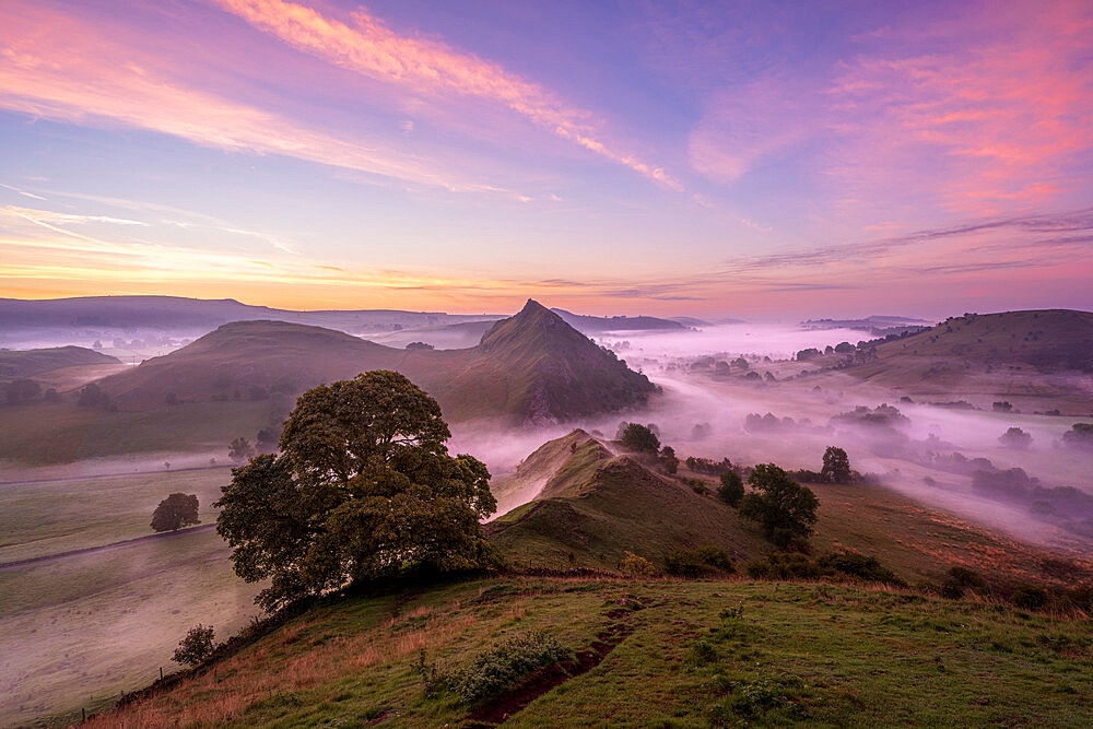 Parkhouse and Chrome hills on a very atmospheric morning, Peak District, Derbyshire