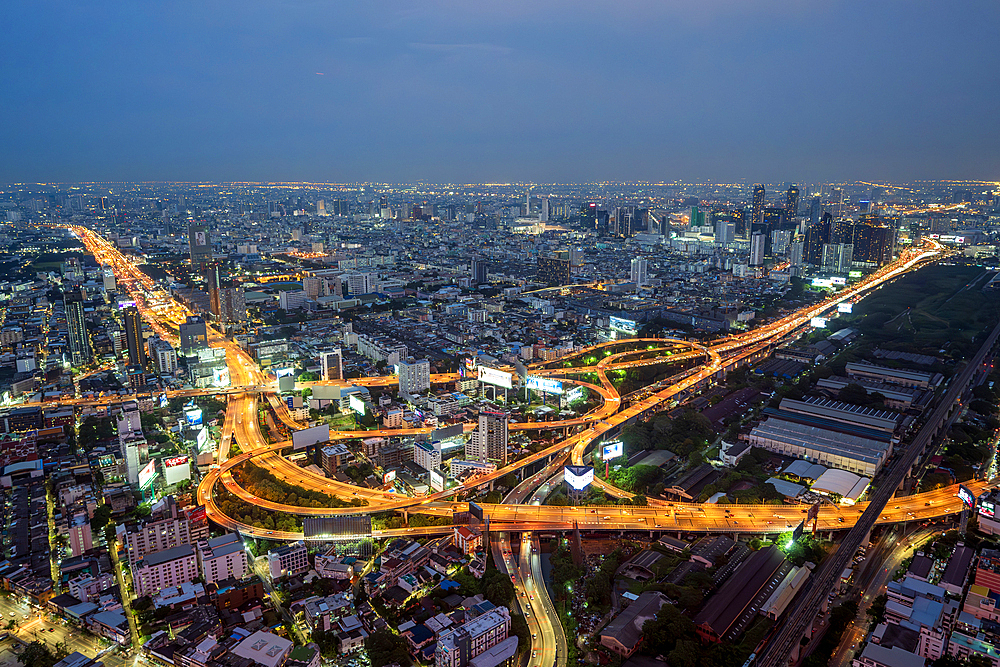 City view of Bangkok at night from Baiyoke Tower, Bangkok, Thailand