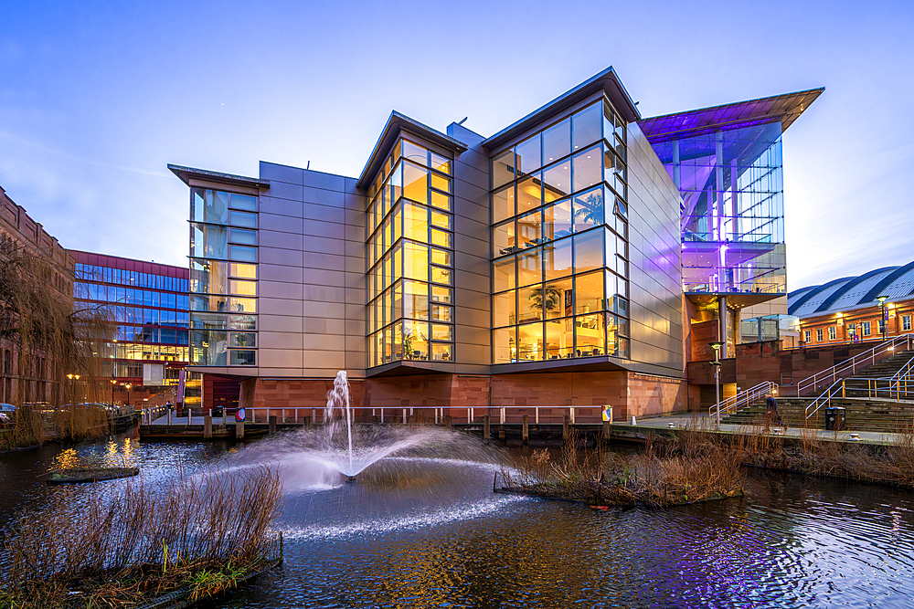 Bridgewater Hall at night, Manchester