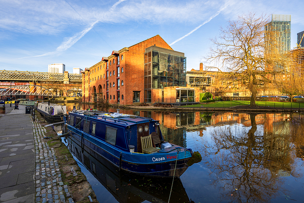 Castlefield basin with Beetham Tower, Manchester