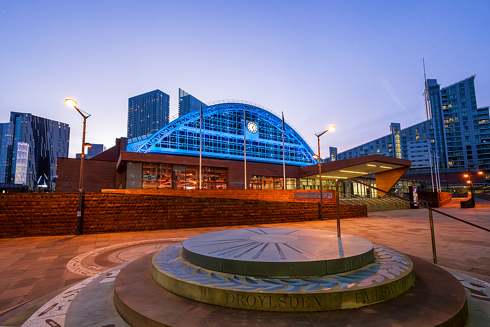 Manchester Central at night, Manchester