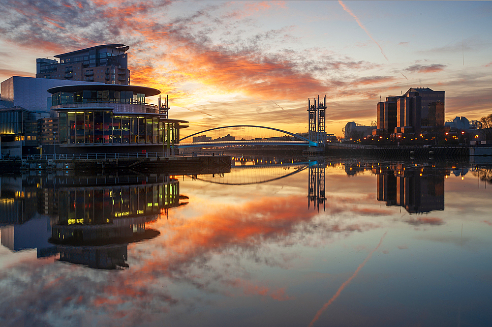 Salford Quays and Lowry Theatre, Salford, Manchester