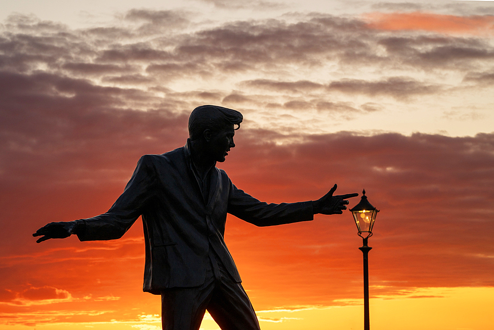 Billy Fury statue at the Royal Albert Dock in Liverpool