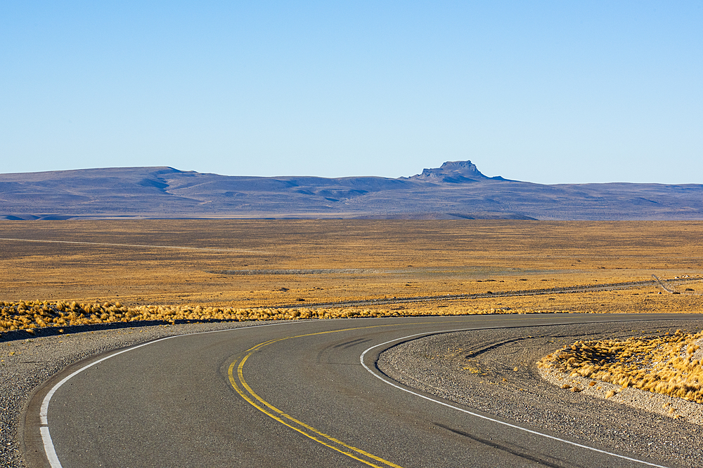 Road passing through a landscape, National Route 40, Patagonia, Argentina, South America