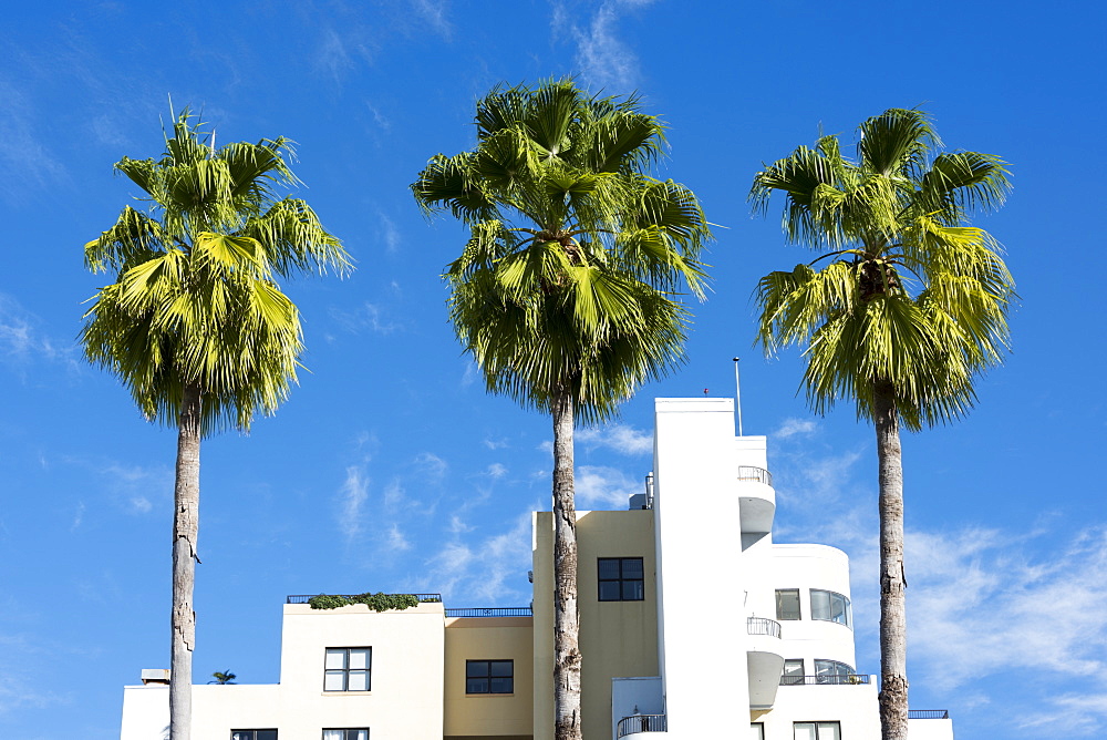 Art Deco architecture on Ocean Drive, South Beach, Miami Beach, Florida, United States of America, North America