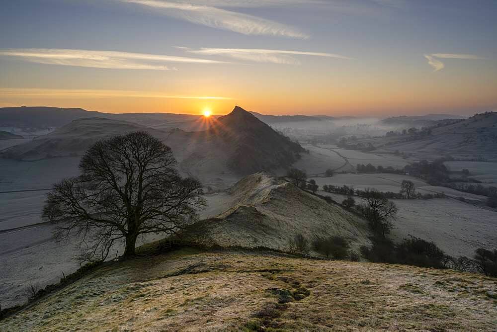 Sunrise at Chrome Hill in The Peak District, Derbyshire, England, United Kingdom, Europe