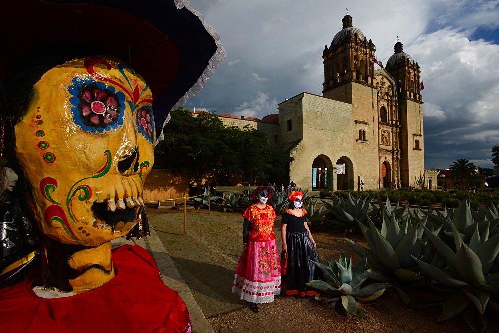 People participating in comparsas (street dances) during the Day of The Dead Celebration, Oaxaca City, Oaxaca, Mexico, North America