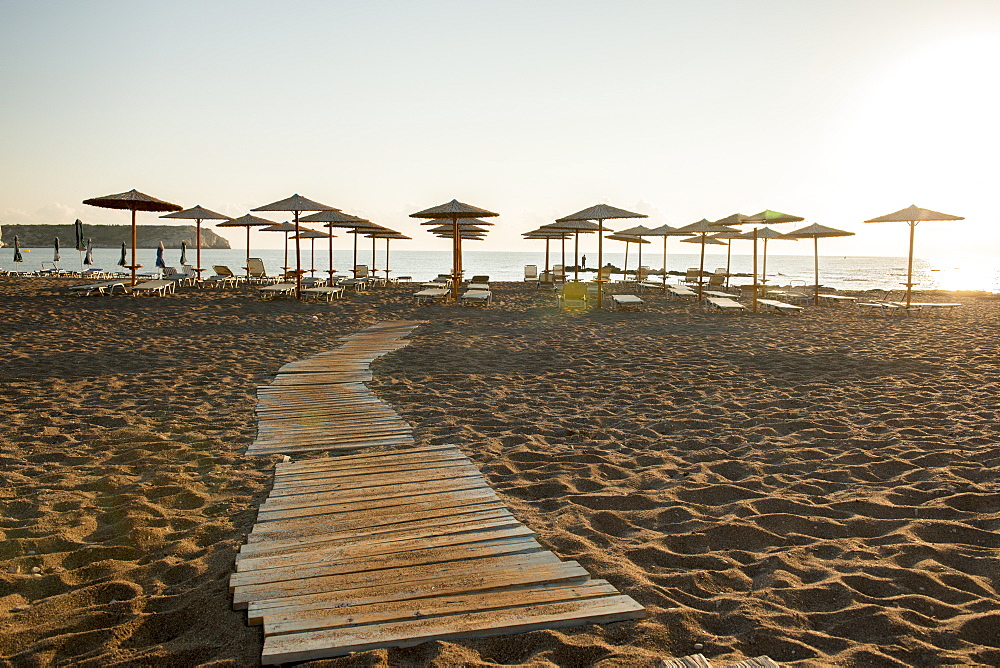 Sunrise at Kolymbia Beach, Rhodes, Dodecanese, Greek Islands, Greece, Europe