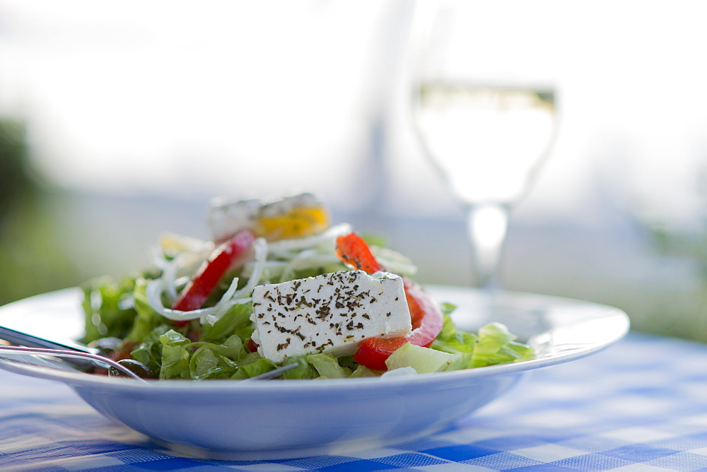 Cypriot Village Salad, Latchi, Cyprus, Mediterranean, Europe