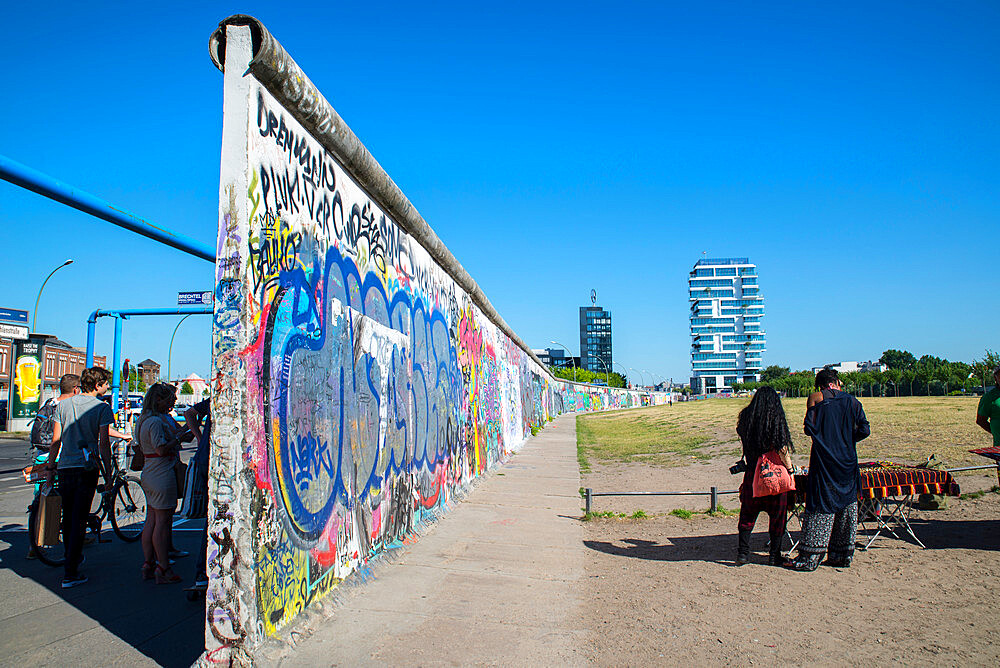 East Side Gallery street art on Berlin Wall by River Spree, Berlin, Germany, Europe