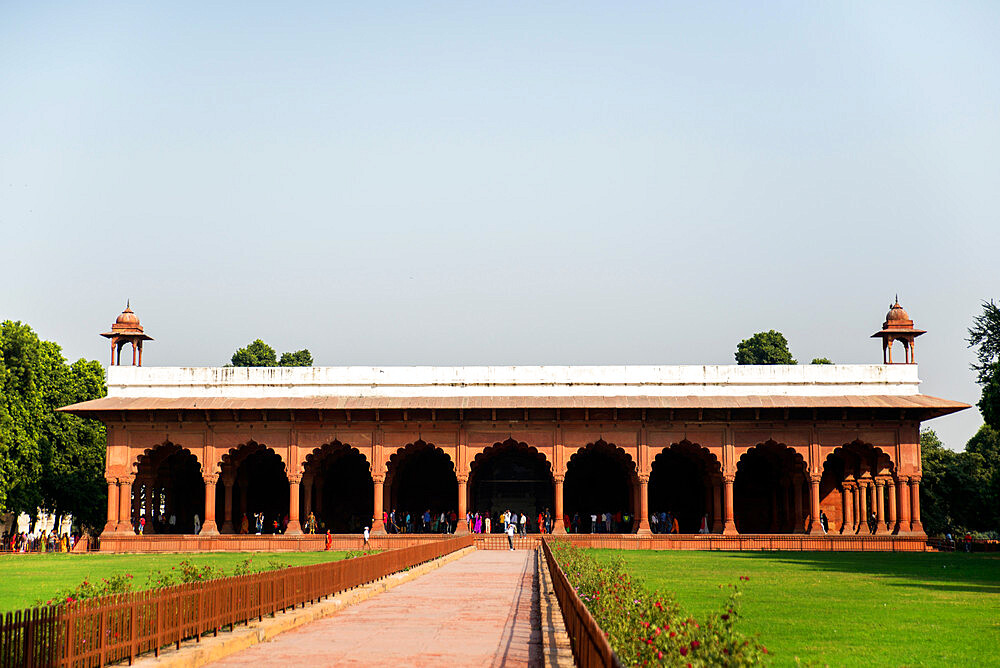 Diwan-i-Aam audience hall, Red Fort, UNESCO World Heritage Site, Delhi, India, Asia