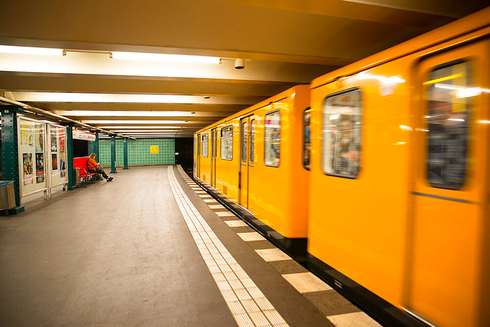 Berlin U-Bahn underground train, Berlin, Germany, Europe