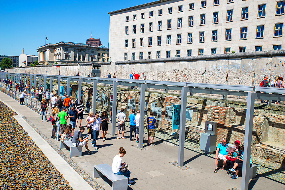 Section of the Berlin Wall by the Topography of Terrors Museum, Berlin, Germany, Europe