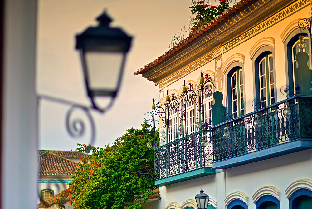 Typical colonial houses in the Historic Center District of Paraty, Rio de Janeiro State, Brazil