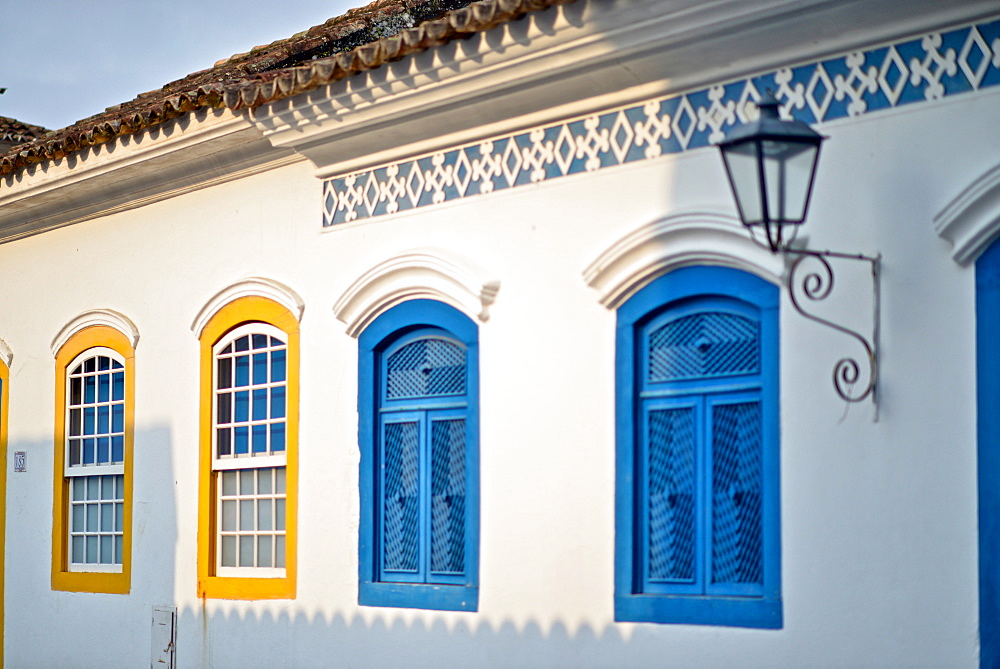 Typical colonial houses in the Historic Center District of Paraty, Rio de Janeiro State, Brazil