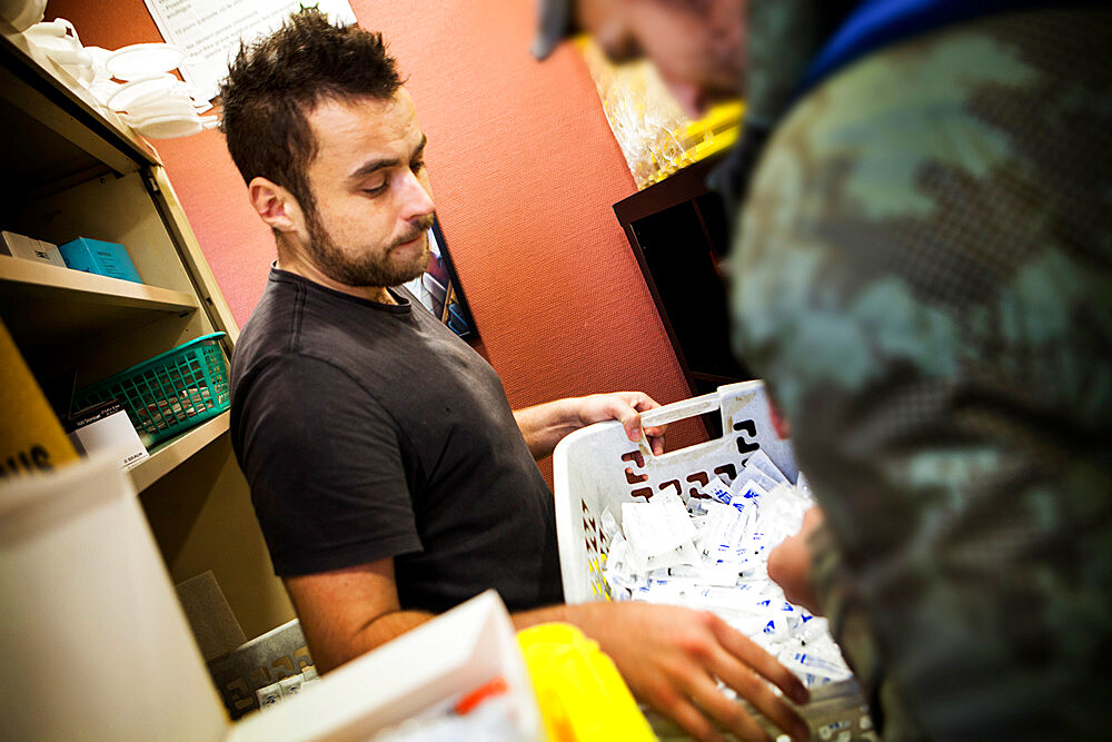 Pause Diabolo, a risk reduction center for drug users, in Lyon, France