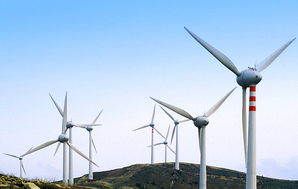 Wind mills power energy. orsara di puglia. Italy