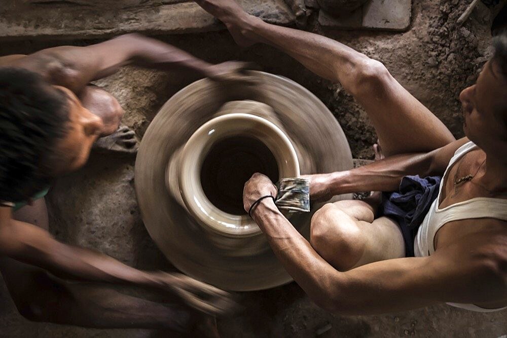 Oh Bo Pottery Shed, Twante, near Yangon, Myanmar, Burma