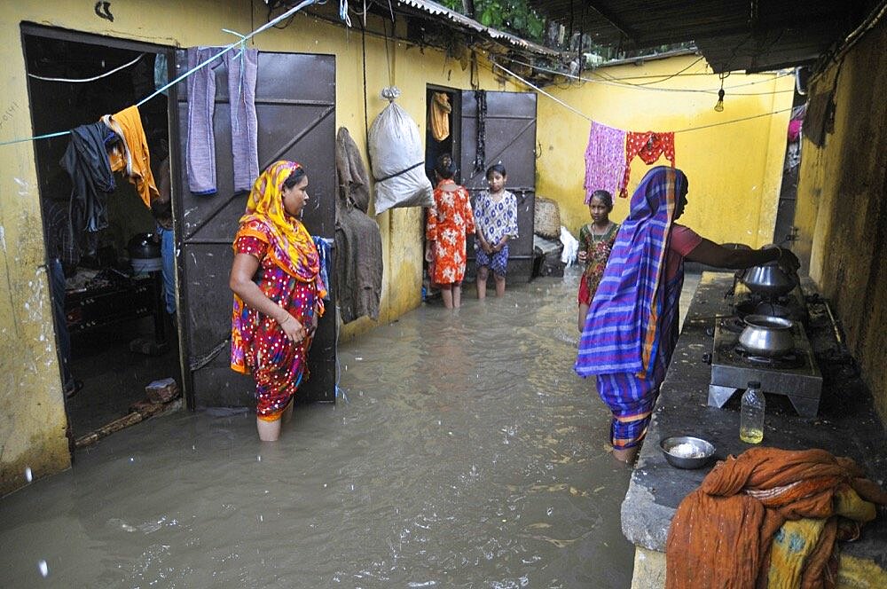 Monsoon Flood in Corona Pandemic in Bangladesh.