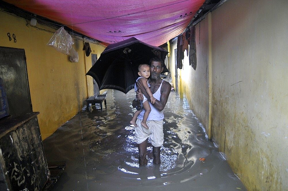 Monsoon Flood in Corona Pandemic in Bangladesh.