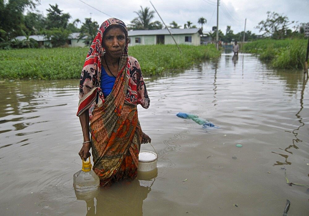 Monsoon Rains Cause Flash Floods In Bangladesh.