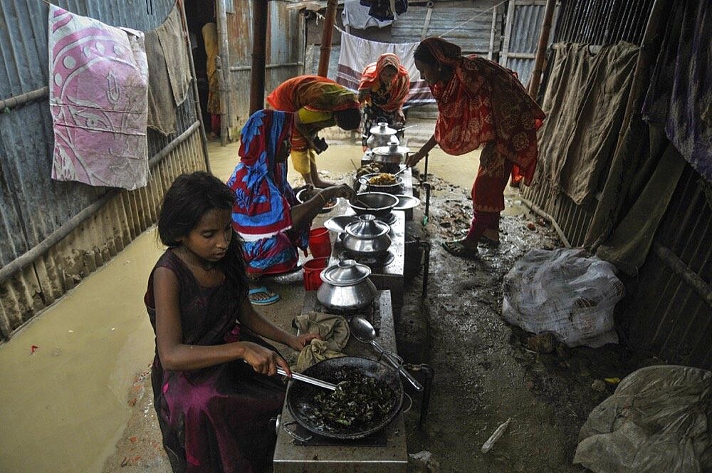 Monsoon Rains Cause Flash Floods In Bangladesh.