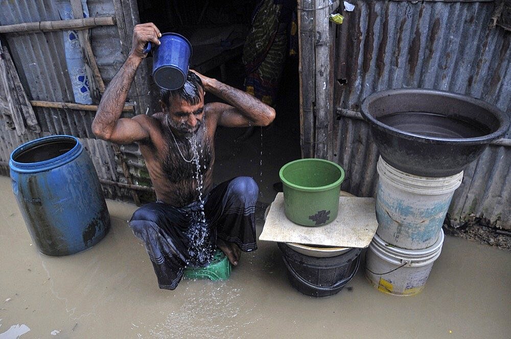 Monsoon Rains Cause Flash Floods In Bangladesh.