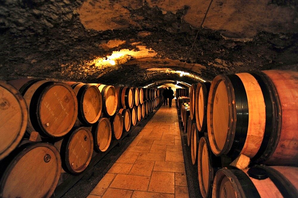 Tour of the Guigal wine cellars.