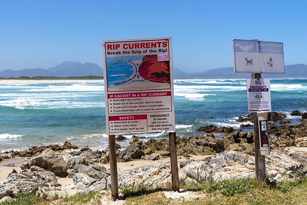 Kleinmond, Western Cape, South Africa, The seafront at Kleinmond a small town on the Atlantic coast on the garden route.