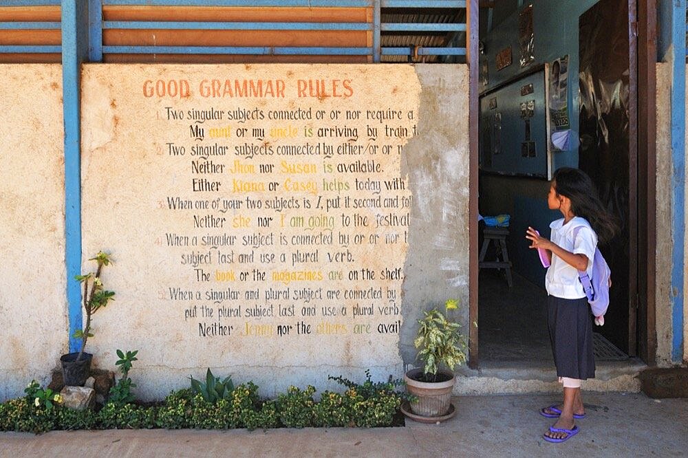 Primary school in Philippines.