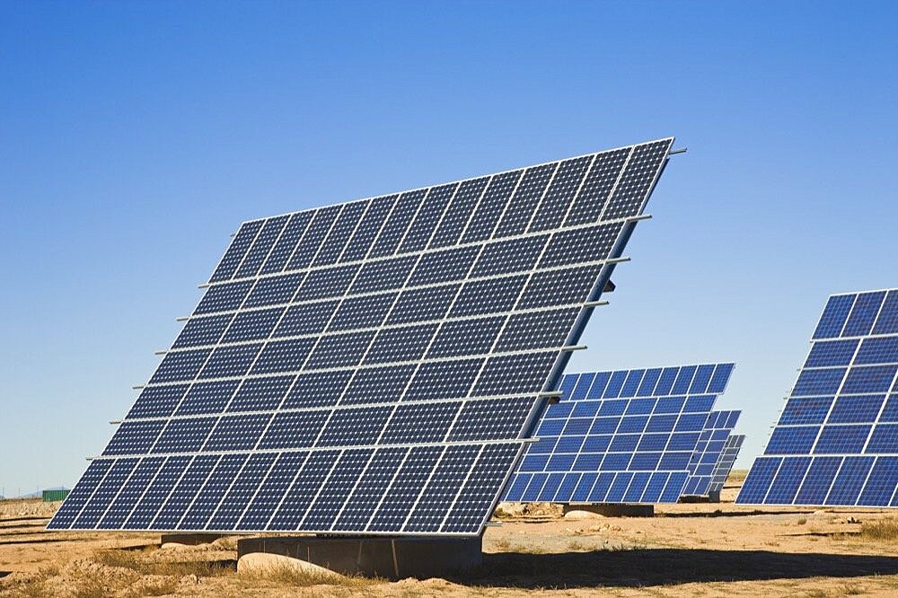 Solar energy center near La Calahorra, Granada Province, Spain.