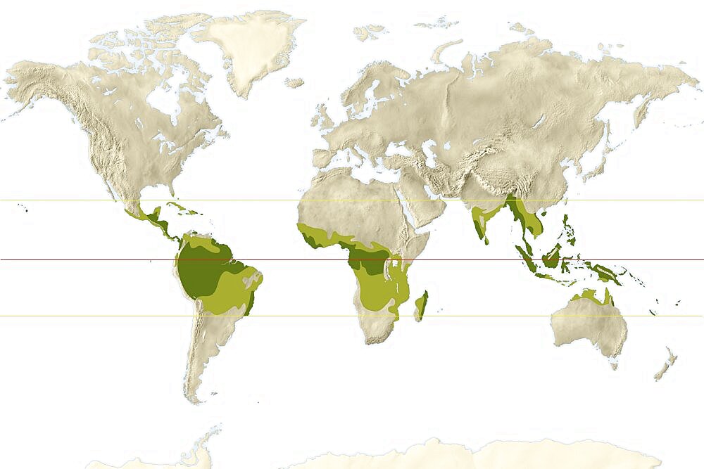 Distribution of tropical climate