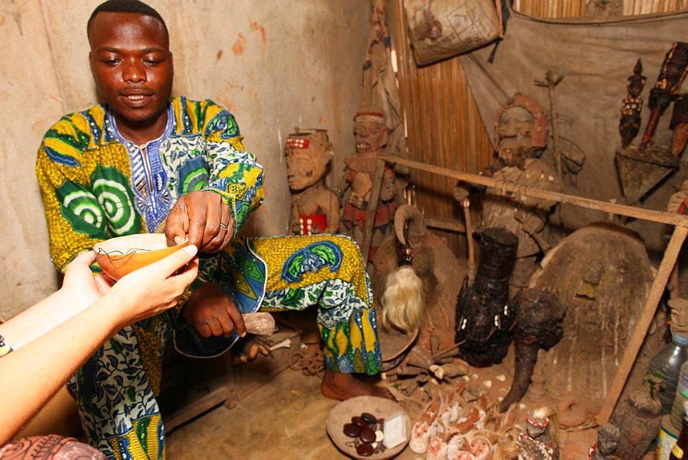 Voodo ceremony at Akodessewa fetish Market.