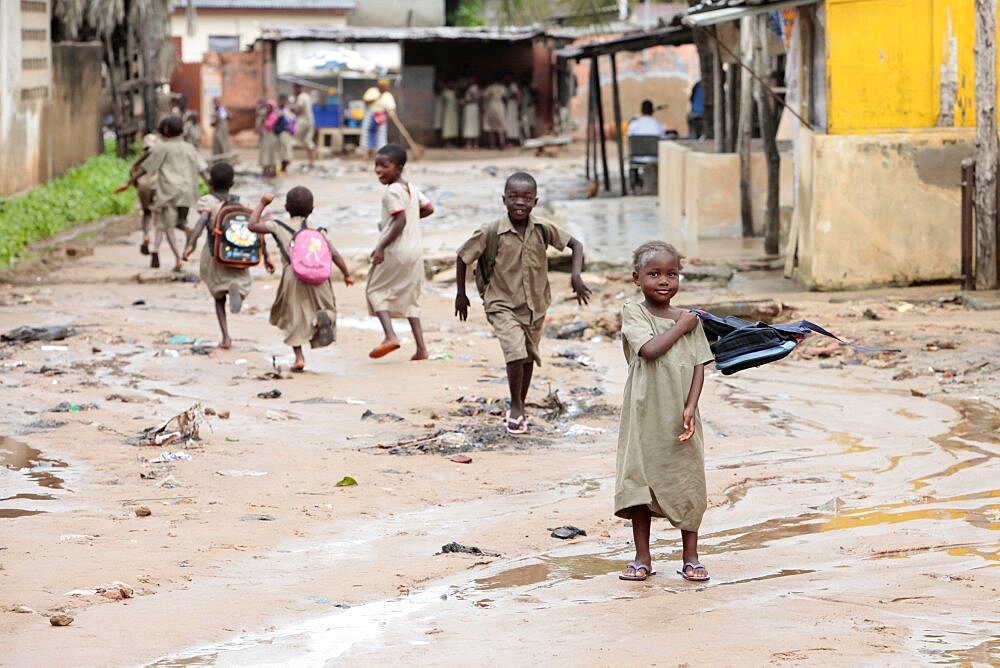 Children going to school.