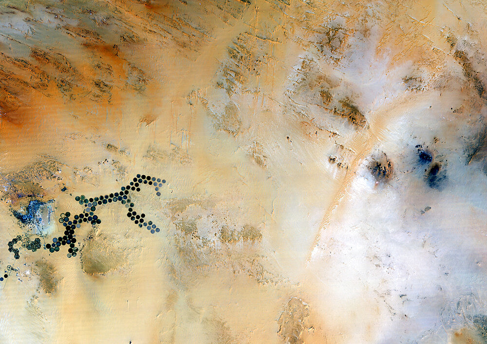 Koufra Oasis, Libya, True Colour Satellite Image