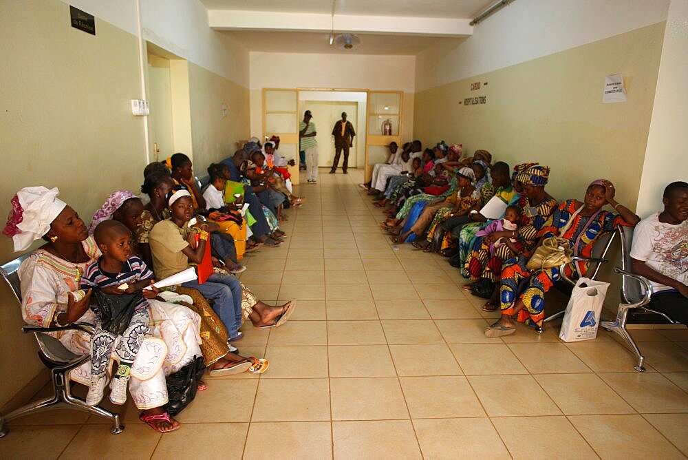 A Hospital In Africa, Families Waiting to See Doctor