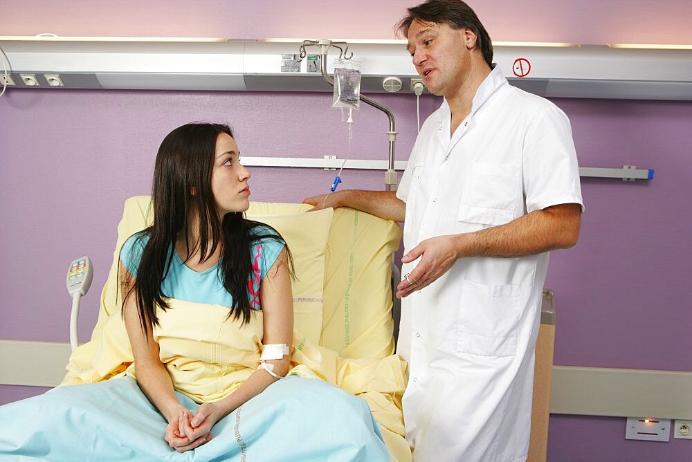 Hospital Patient With Nurse