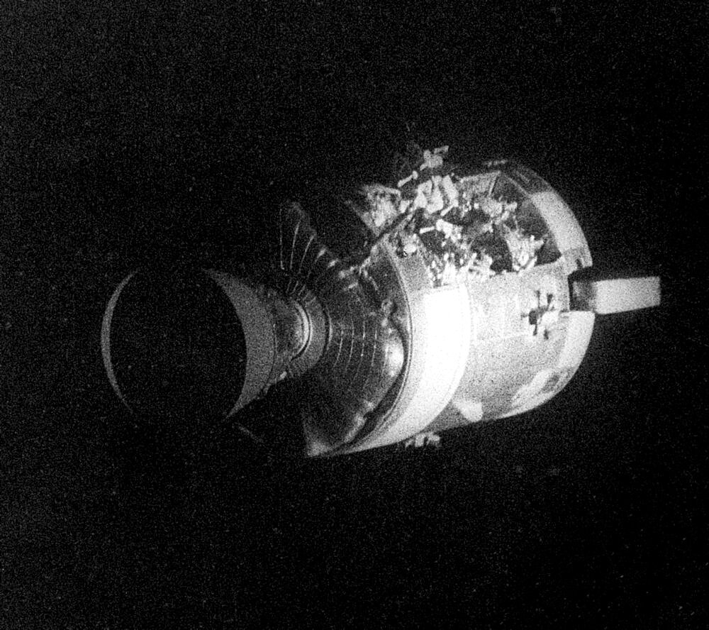 Damaged Apollo 13 Service Module