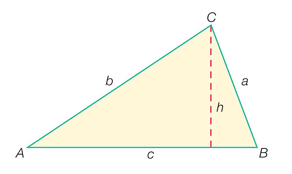 Standard lettering of a triangle