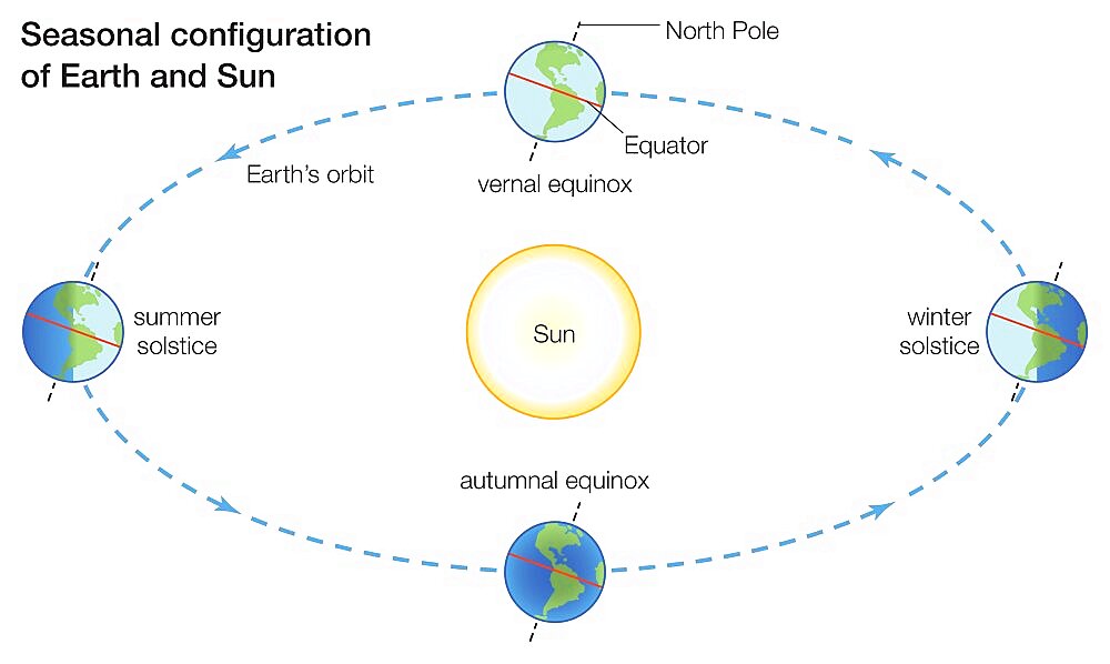 Seasons change because more direct sunlight falls on some parts of Earth than others at different times of the year.