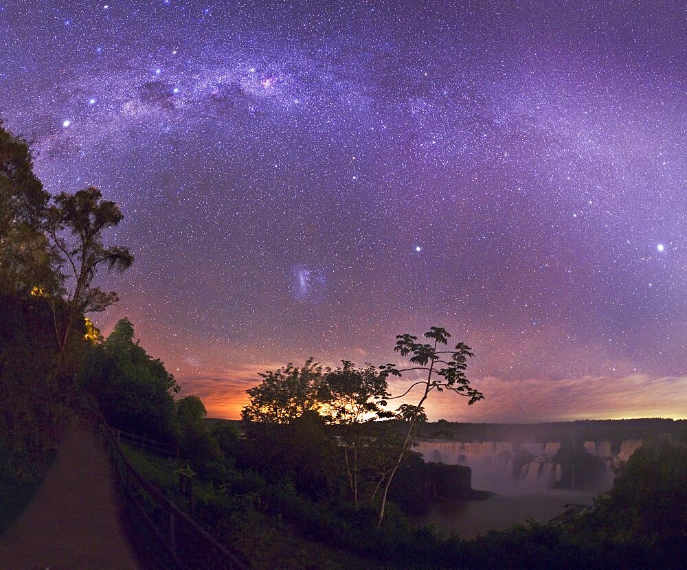 Starry Sky Above Iguazu Falls