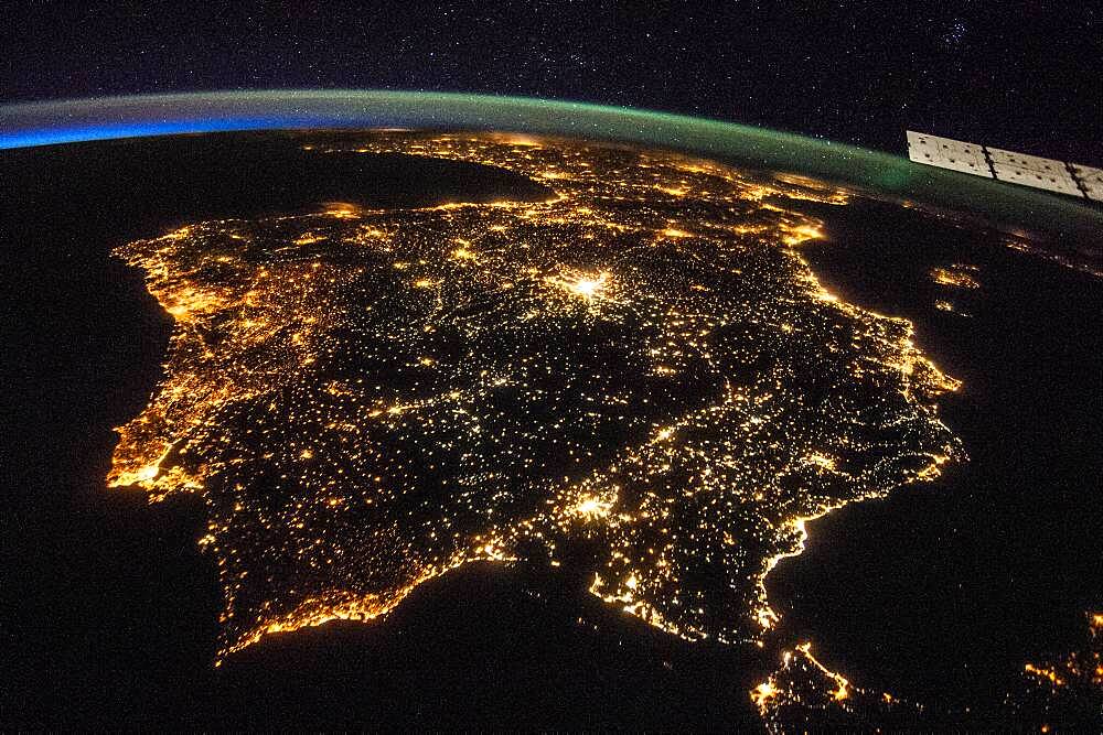 Spain at Night from Space