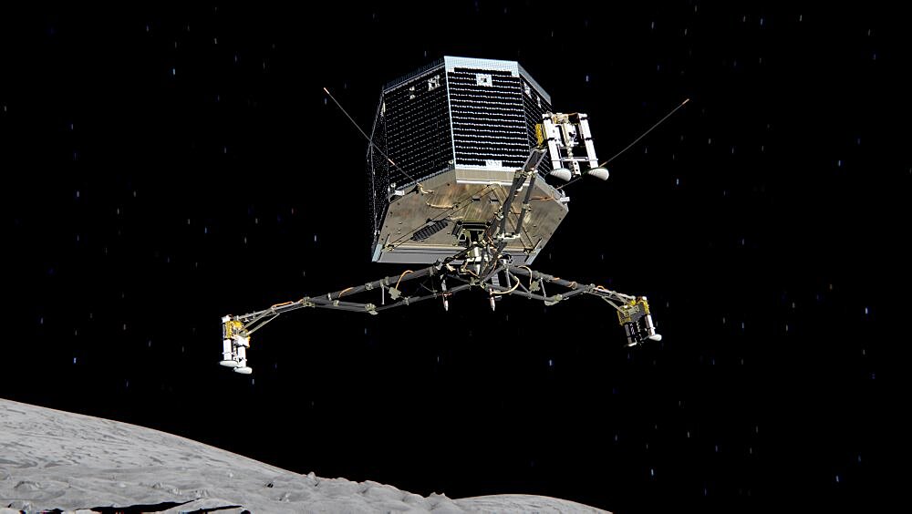 Philae Lander Descending to Comet 67P/C-G