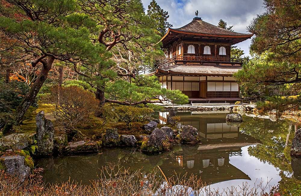 Silver Pavilion, in Ginkaku ji temple, Kyoto, Kansai, Japan