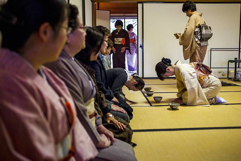 Tea ceremony, in Cyu-o-kouminkan, Morioka, Iwate Prefecture, Japan